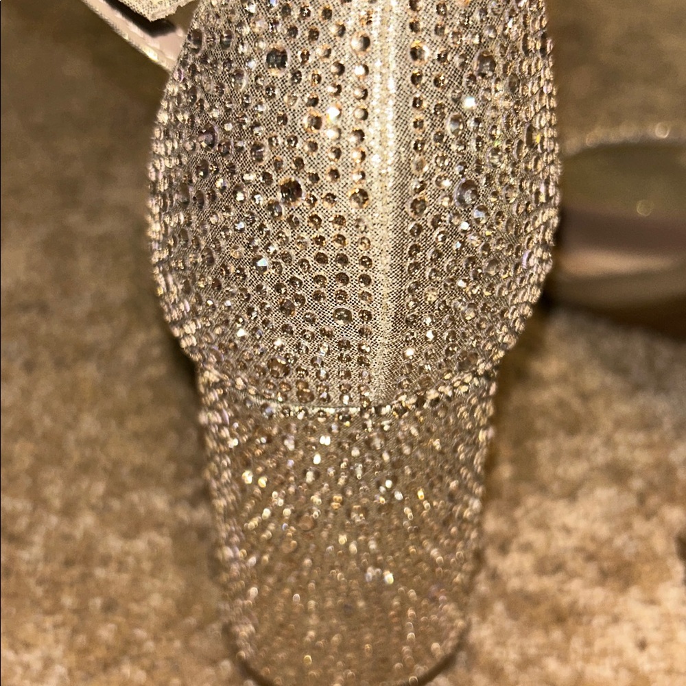 Kelly & Katie Gold Rhinestone Heel - Picture 5 of 7